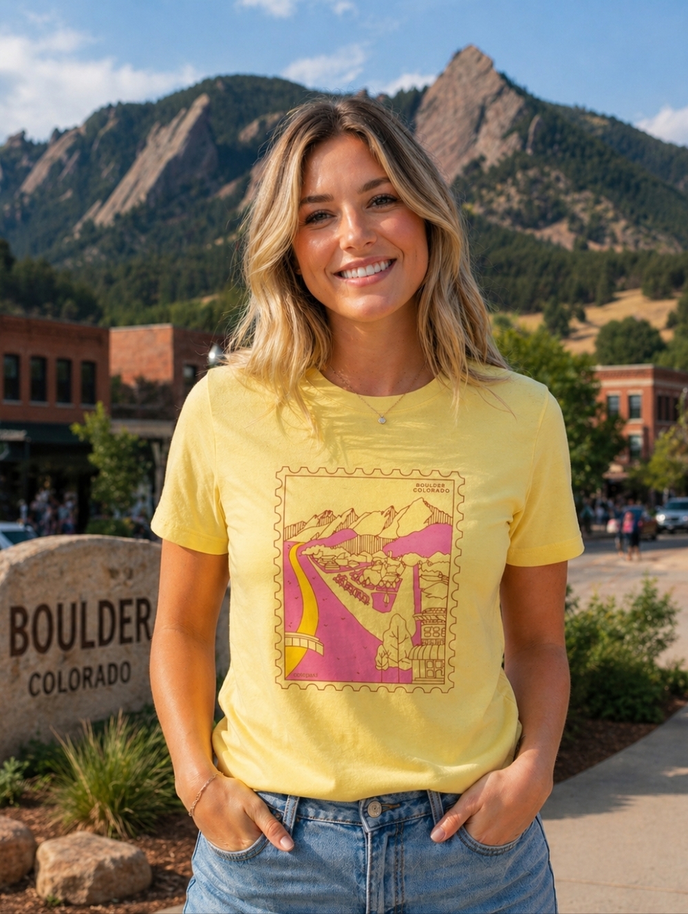 LIMITED EDITION! NWT cotopaxi Post Stamp Organic T-Shirt-Boulder-Lemonade